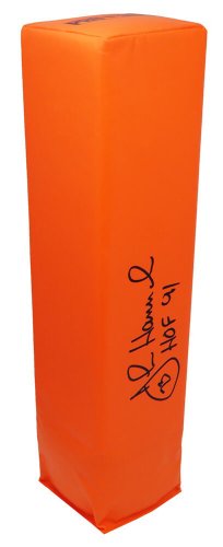 John Hannah Autographed Signed Orange Endzone Pylon w/HOF'91 