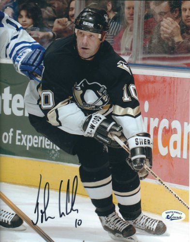 John Leclair Autographed Signed 8X10 Pittsburgh Penguins Photo - Autographs