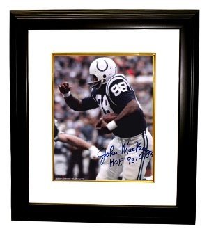 John Mackey signed Baltimore Colts HOF 8x10 Photo Custom Framing