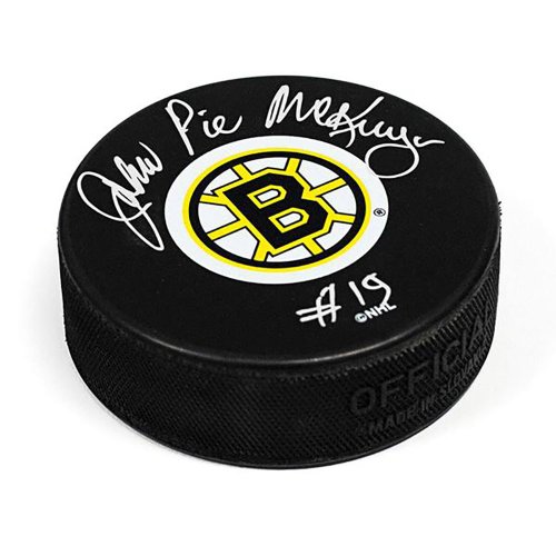 John Pie McKenzie Boston Bruins Autographed Signed Hockey Puck