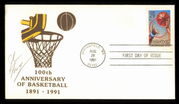 John Thompson Autographed 1991 100Th Anniversary First Day Cover Georgetown #222261