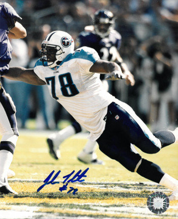 John Thornton Autographed Signed Tennessee Titans 8x10 Photo #78 (white jersey leap) 