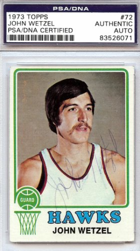 John Wetzel Autographed 1973 Topps Card #72 Atlanta Hawks PSA/DNA