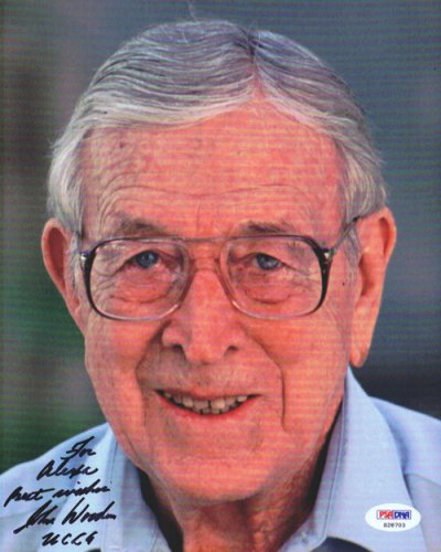 John Wooden Autographed Signed 8X10 Photo UCLA Bruins "To Alexa" PSA/DNA 