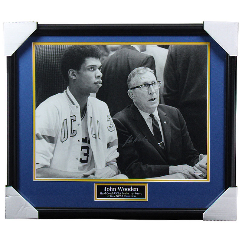 John Wooden & Bill Walton Autographed Framed 8x10 Photo UCLA Bruins Beckett  BAS Stock #208178
