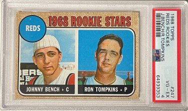 Johnny Bench HOF Signed Autographed 1969 Topps Rookie Cup Card #95 PSA CERT