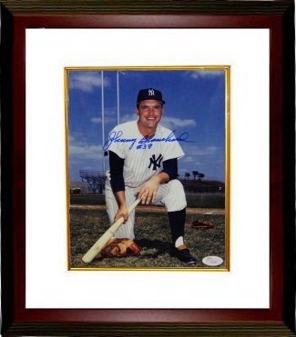 Johnny Blanchard Autographed Signed New York Yankees 8x10 Photo #38 Custom Framing - JSA Hologram 