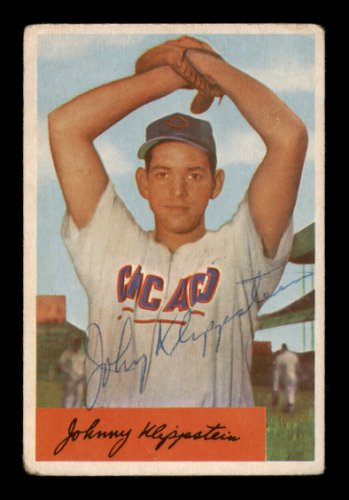 Johnny Klippstein Autographed 1954 Bowman Card #29 Chicago Cubs #198280