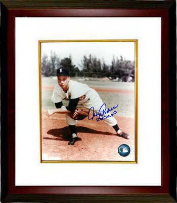 Johnny Podres Autographed Signed Brooklyn Dodgers 8x10 Pitching Photo Custom Framing - JSA Hologram w/ 55 WS MVP Insc 