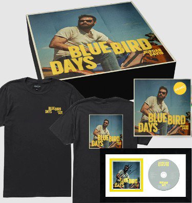 Jordan Davis Autographed Signed 2023 Bluebird Days 4x4 Photo Art Card CD Box Set w/ Custom Framing- COA- Seager Black T-Shirt Edition 