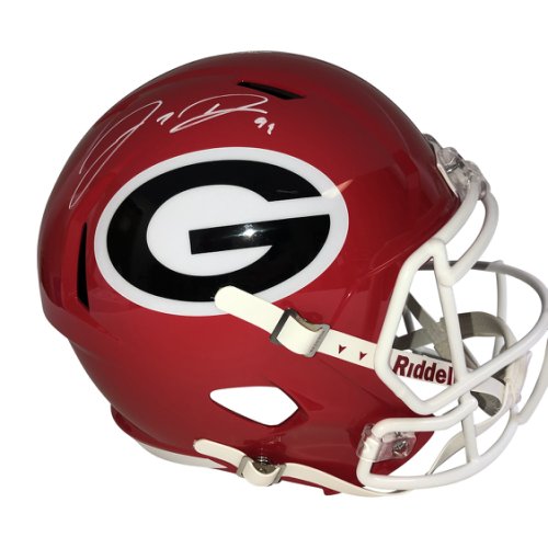 Jordan Davis Autographed Signed Georgia Bulldogs Riddell Speed F/S Rep Helmet - BAS QR 