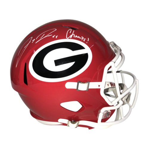 Jordan Davis Autographed Signed Georgia Bulldogs Riddell Speed F/S Rep Helmet w/Champs- BAS 