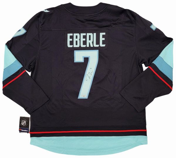 Jordan Eberle Autographed Signed Seattle Kraken Blue Fanatics
