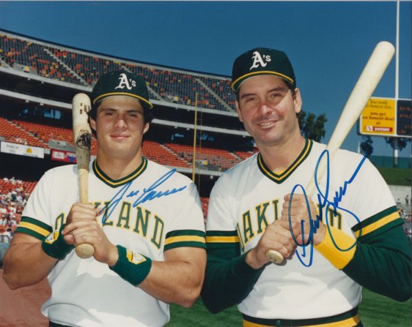 Jose Canseco Autographed Signed & Dave Kingman 8X10 A's Photo - Autographs 
