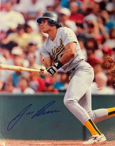 Jose Canseco Autographed Signed Oakland A's 8X10 Photo- AWM Hologram 