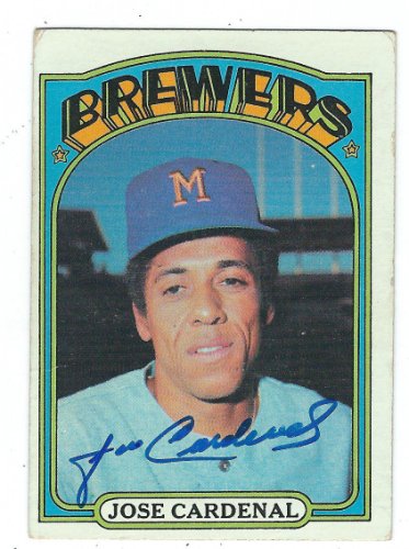 Jose Cardenal Autographed Signed 1972 Topps Card - Autographs