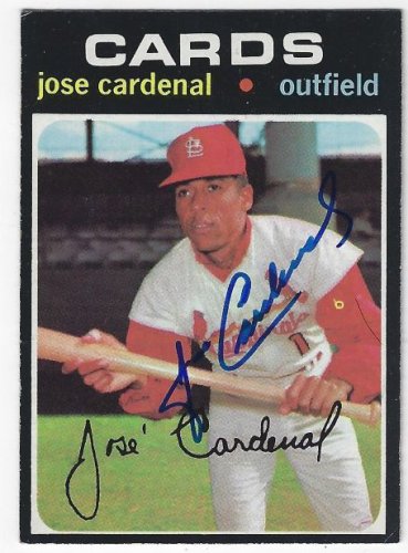 Jose Cardenal Autographed Signed St. Louis Cardinals 1971 Topps Card - Autographs