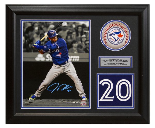 Josh Donaldson Toronto Blue Jays Autographed Signed 20x24 Number Frame
