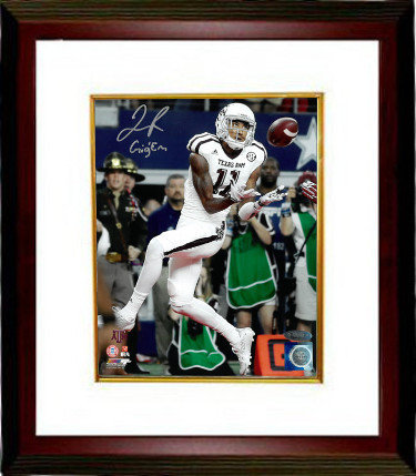 Josh Reynolds Autographed Signed Texas A&M Aggies 8x10 Photo Custom Framing w/ Gig 'Em- Tri-Star Hologram (white jersey) 