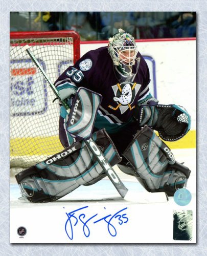 JS Giguere Anaheim Mighty Ducks Autographed Signed Goalie 8x10 Photo