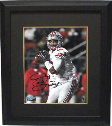 JT Barrett Autographed Signed Ohio State Buckeyes 11x14 Photo Custom Framing #16- Barrett Authentic Hologram 