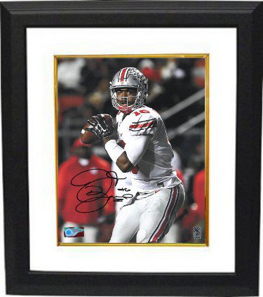 JT Barrett Autographed Signed Ohio State Buckeyes 16x20 Photo Custom Framing #16- Barrett Authentic Hologram 