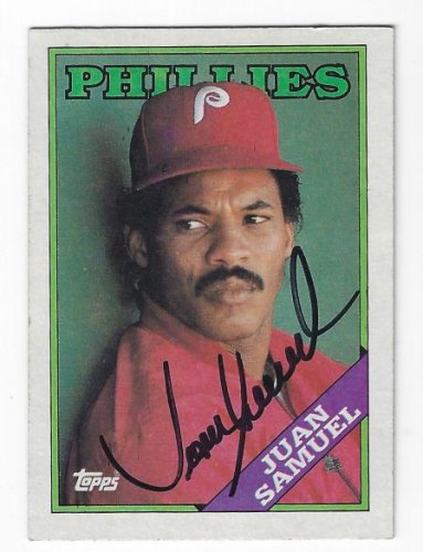 Philadelphia Phillies Juan Samuel Autographed 8 x 10