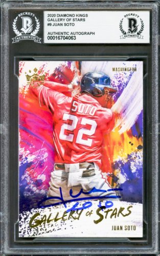 Juan Soto Autographed Signed 2020 Diamond Kings Gallery Of Stars Card #Gos9 New York Mets Beckett Beckett 