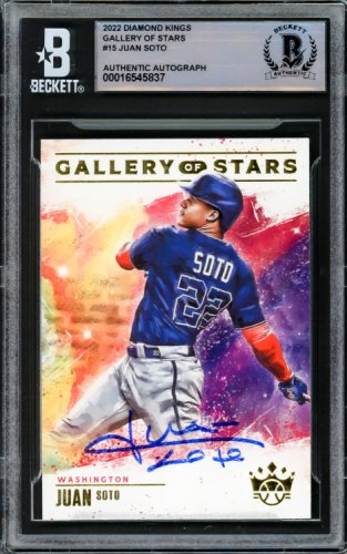 Juan Soto Autographed Signed 2022 Diamond Kings Gallery Stars Card #Gs-15 Washington Nationals Beckett Beckett 