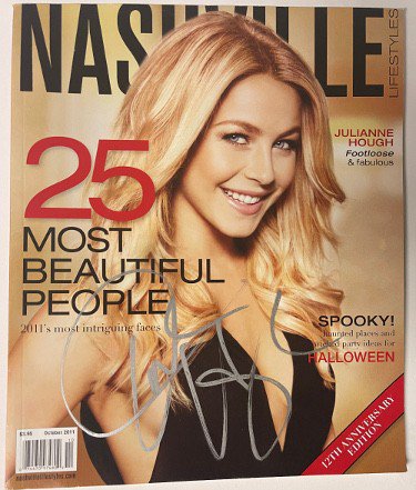Julianne Hough Autographed Signed 2011 Nashville Lifestyles Full Magazine- Beckett Review 