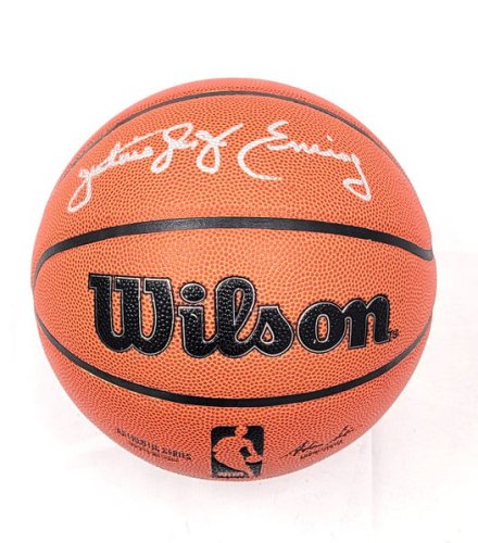 Julius Erving Autographed Signed Philadelphia 76Ers Wilson NBA Basketball Beckett Witnessed 