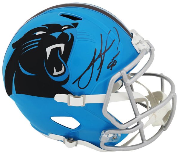 Julius Peppers Autographed Signed Carolina Panthers FLASH Riddell Full Size Speed Replica Helmet 