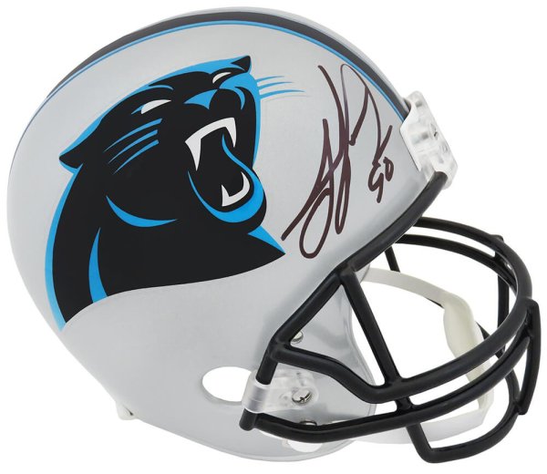 Julius Peppers Autographed Signed Carolina Panthers Riddell (VSR4) Full Size Replica Helmet 