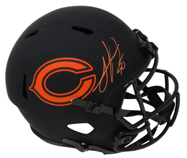Julius Peppers Autographed Signed Chicago Bears Eclipse Black Matte Riddell Full Size Speed Replica Helmet 
