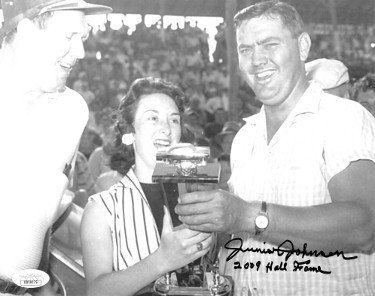 Junior Johnson Autographed Signed NASCAR B&W 8x10 Photo 2009 Hall Fame- JSA Hologram #DD39375 