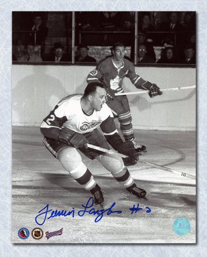 Junior Langlois Autographed Signed Detroit Red Wings 8x10 Photo