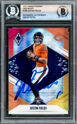 Justin Fields Autographed Signed 2021 Phoenix Rookie Card 108