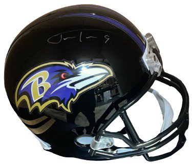 Justin Tucker Autographed Signed Baltimore Ravens NFL Riddell Full Size Rep Helmet #9- Beckett Review 