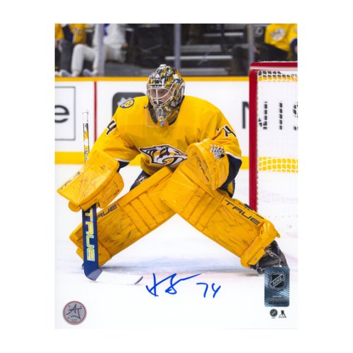Juuse Saros Autographed Signed Nashville Predators Goalie 8x10 Photo