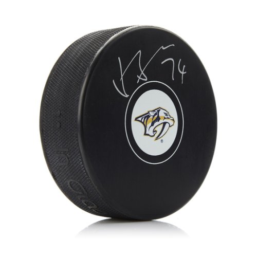Juuse Saros Autographed Signed Nashville Predators Hockey Puck