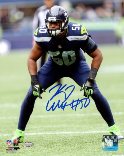 K.J. Kj Wright Autographed Signed 8X10 Photo Seattle Seahawks Mcs Holo #144612 