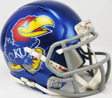 Kansas Jayhawks NCAA Mini Speed Football Helmet Oversized Decal