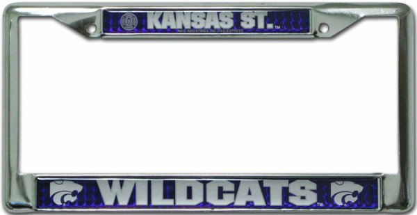 Kansas State Wildcats License Plate Frame Chrome Deluxe