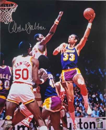 Kareem Abdul Jabbar Autographed Signed Los Angeles Lakers 16X20 Photo Beckett Witnessed 