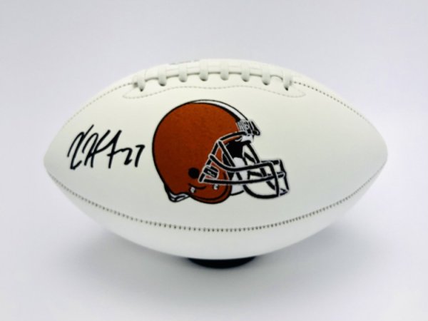Kareem Hunt Cleveland Browns Autographed Signed White Panel Football - PSA Authentic