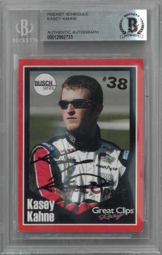 Kasey Kahne Autographed Signed NASCAR Great Clips Racing Busch Series Pocket Schedule #38- BAS/Beckett #00012552733 