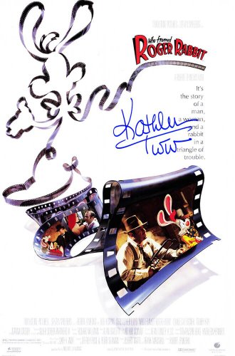 Kathleen Turner Signed Who Framed Roger Rabbit? 11x17 Movie Poster