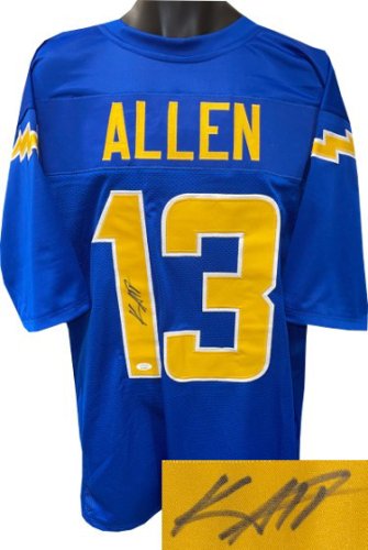 Keenan Allen Autographed Signed Royal Blue Custom Stitched Pro Style Football Jersey XL JSA Witnessed