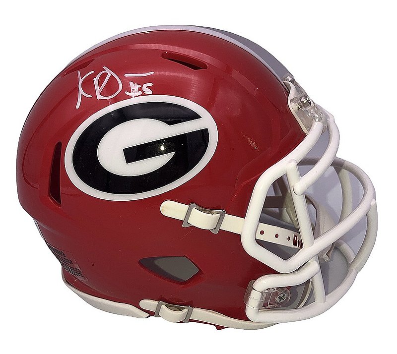 Kelee Ringo Autographed Signed Georgia Bulldogs Riddell Speed Mini Helmet - Beckett 