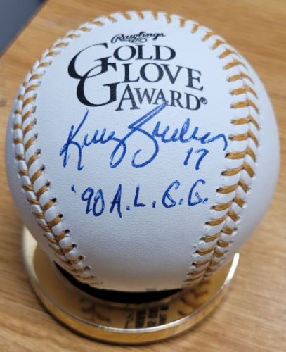 Kelly Gruber Autographed Signed Official Gold Glove Major League Baseball - Autographs